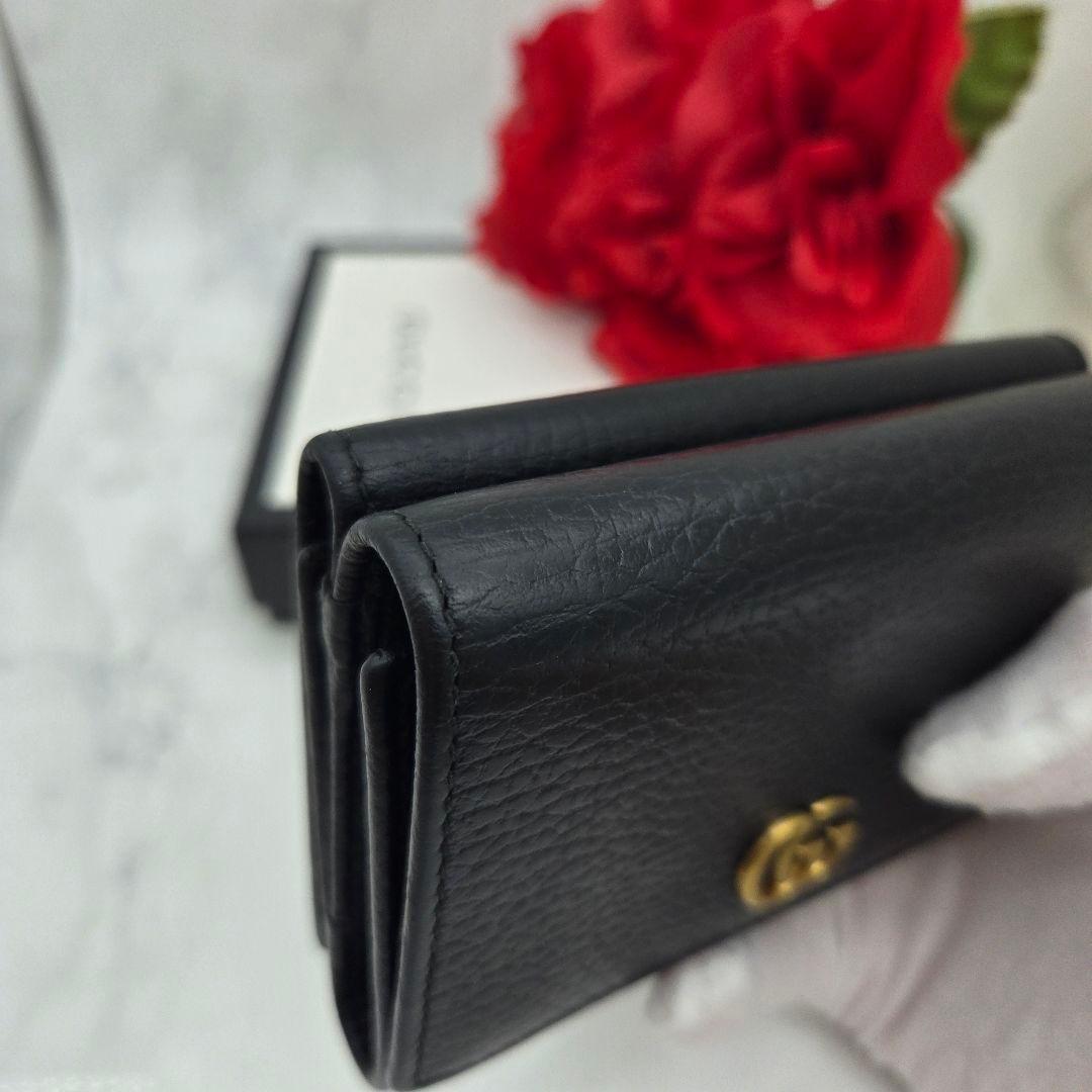 Gucci Fold Wallet GG Marmont Black