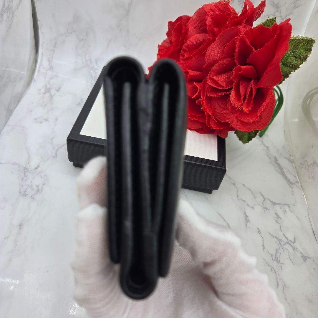 Gucci Fold Wallet GG Marmont Black