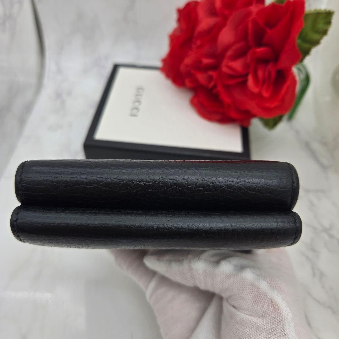 Gucci Fold Wallet GG Marmont Black